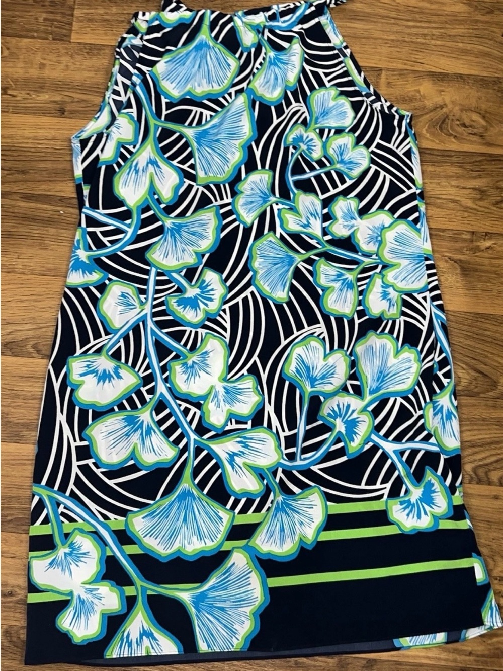 Crown & Ivy Floral Halter Tie Neck Sleeveless Lightweight Shift Dress L - Picture 4 of 7